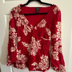 Absolutely gorgeous Vintage Red Lace Blouse